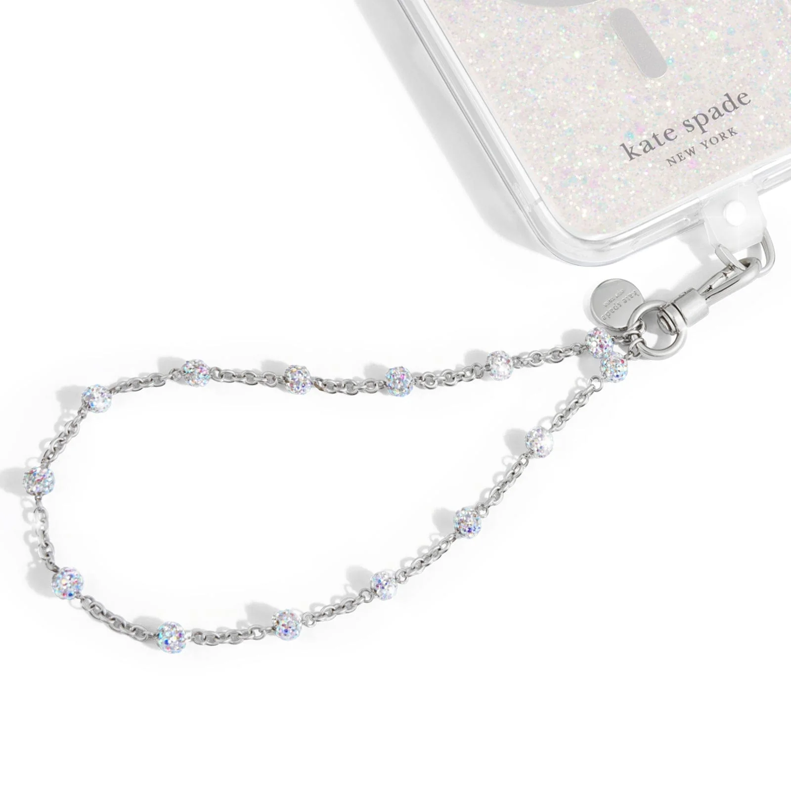Kate Spade Phone Charm - Dazzle Chain Silver