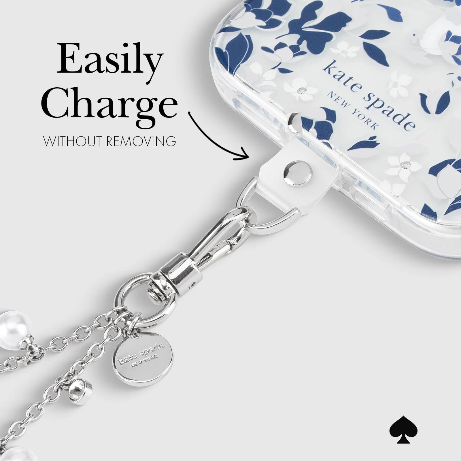 Kate Spade Phone Charm - Dazzling Pearl