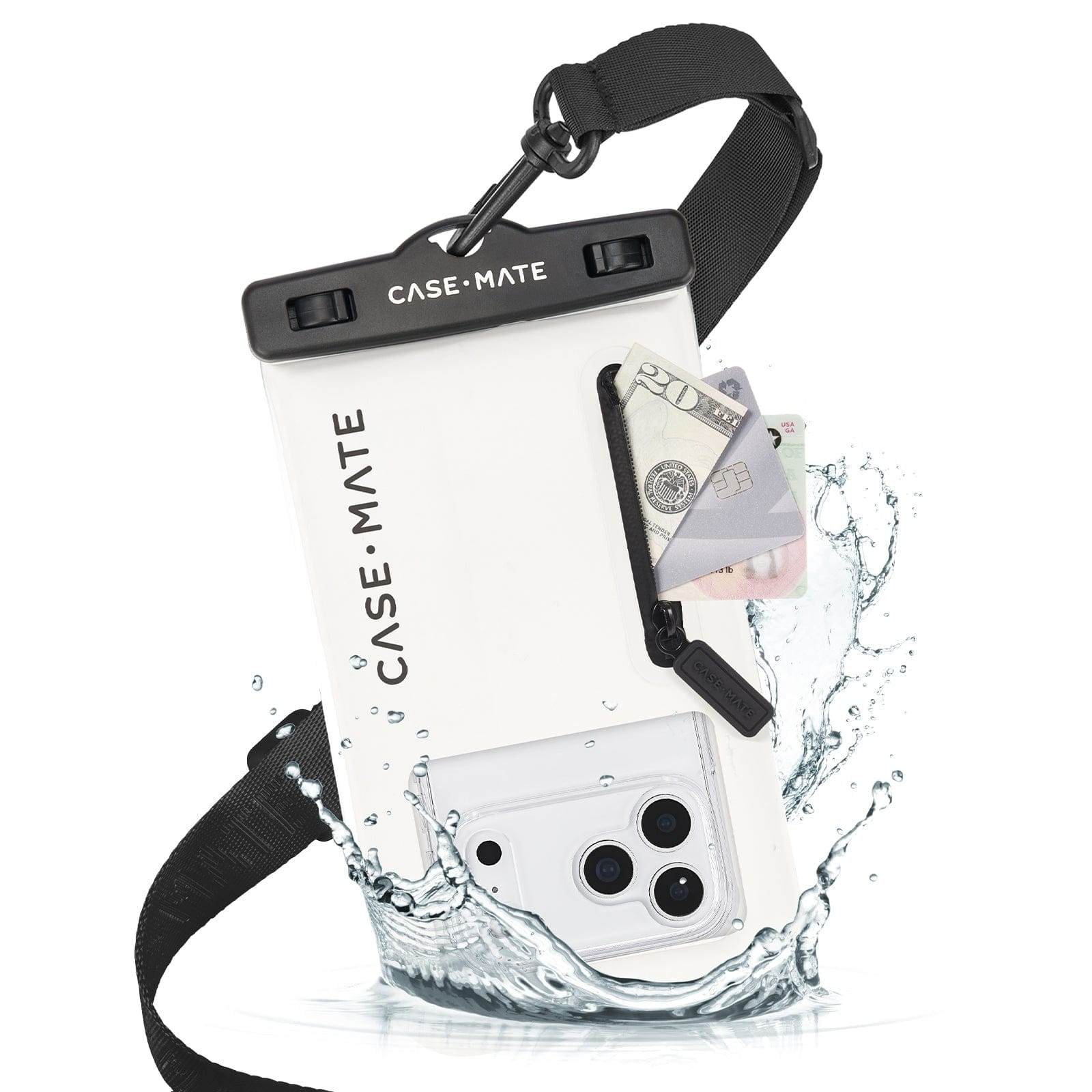 Case-Mate Waterproof Floating Phone Pouch with Zip Pocket XL