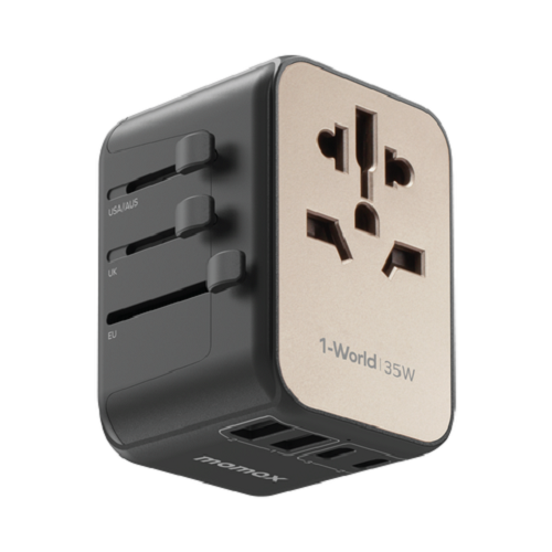 Momax UA9 1-World 35W 5 Ports + AC Travel Adaptor