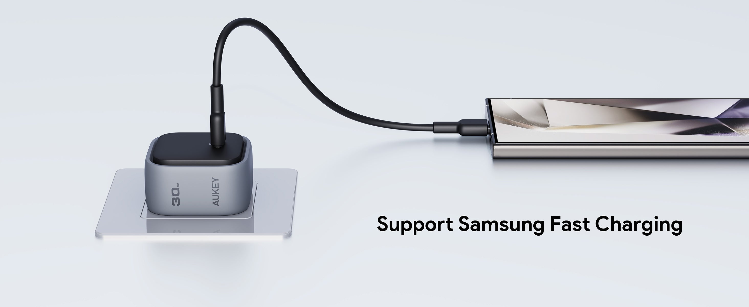 Aukey PA-C1 Comet Super Compact 30W PD GaN Wall Charger with PPS