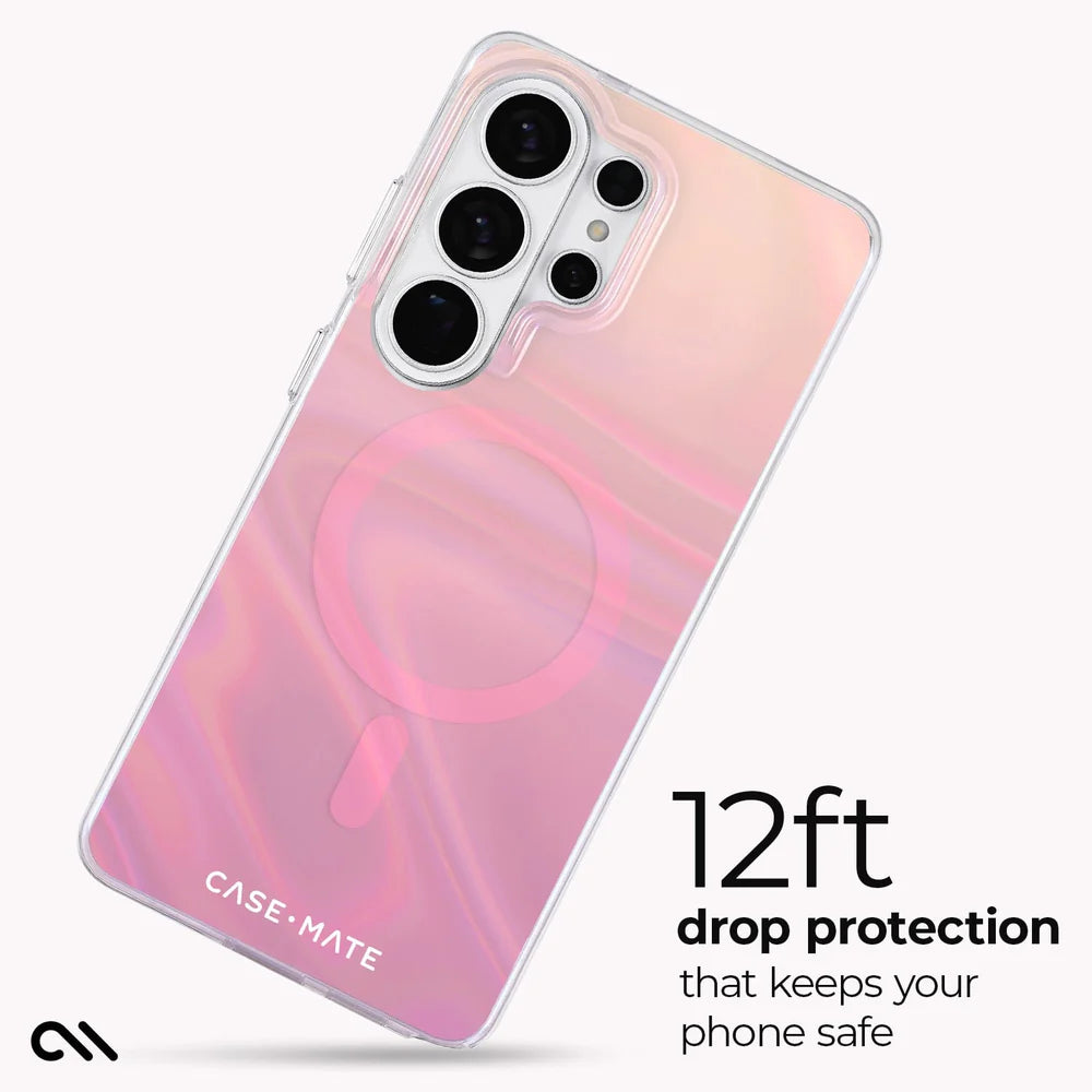Case-Mate Samsung Galaxy S26 Series - Peach Bubble Magnetic Case (Iridescent)