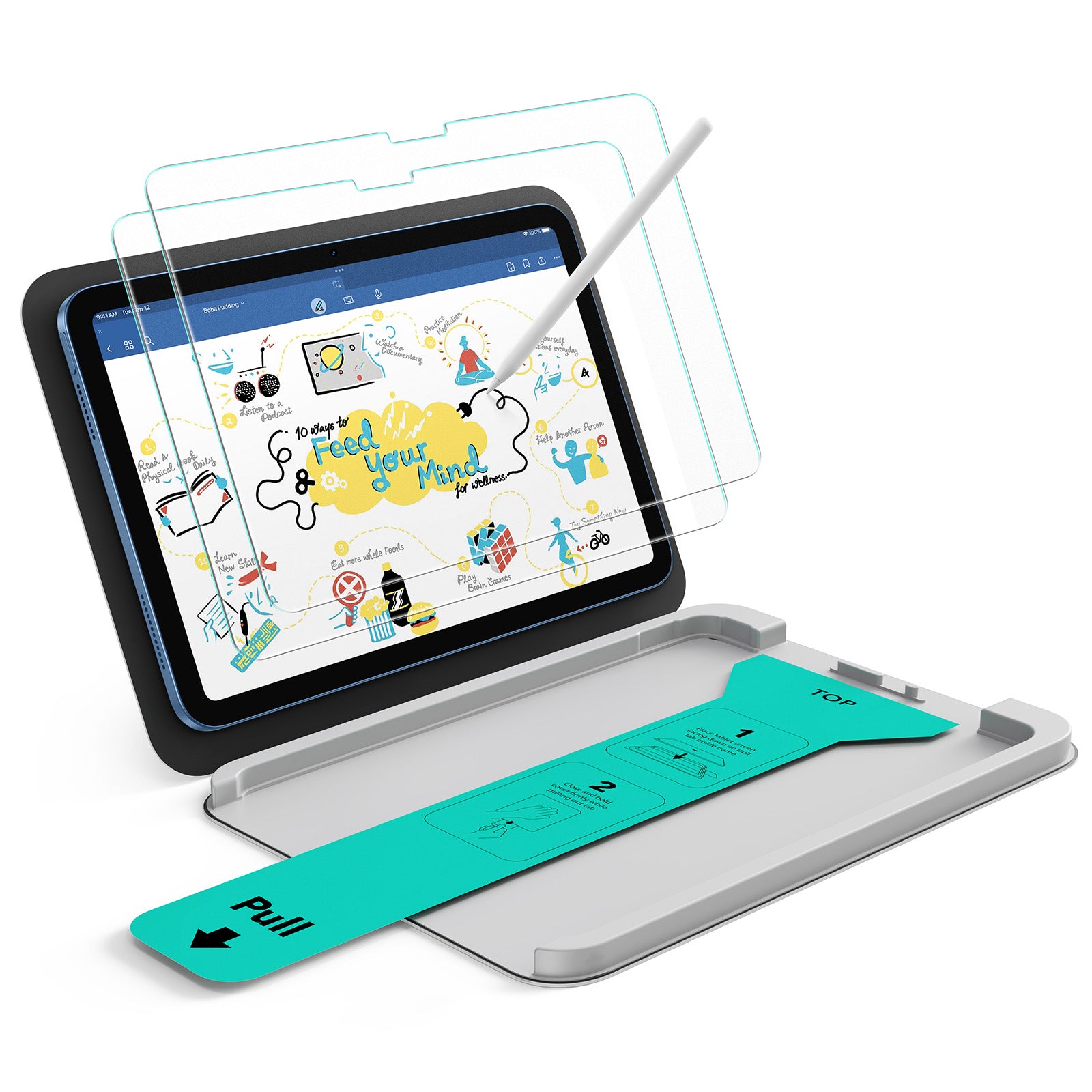 ESR iPad 10/11/12th Gen | Air 11"(26/25/24) - UltraFit Paper-Feel Tempered Glass (2pcs Pack)