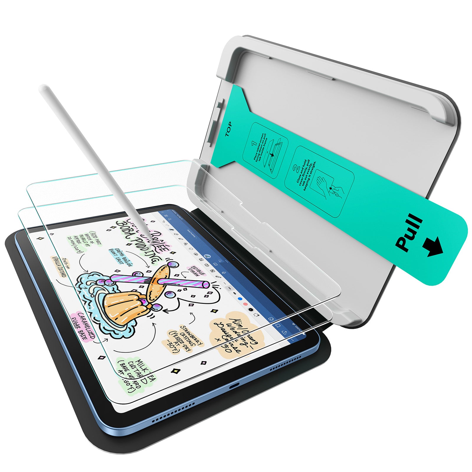 ESR iPad 10/11/12th Gen | Air 11"(26/25/24) - UltraFit Paper-Feel Tempered Glass (2pcs Pack)