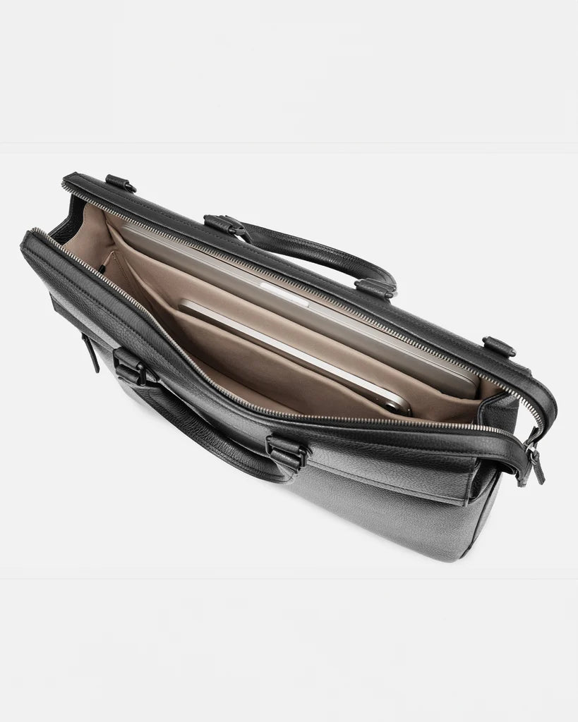 Grams(28) 178 Journeyman Briefcase - Pebbled Black