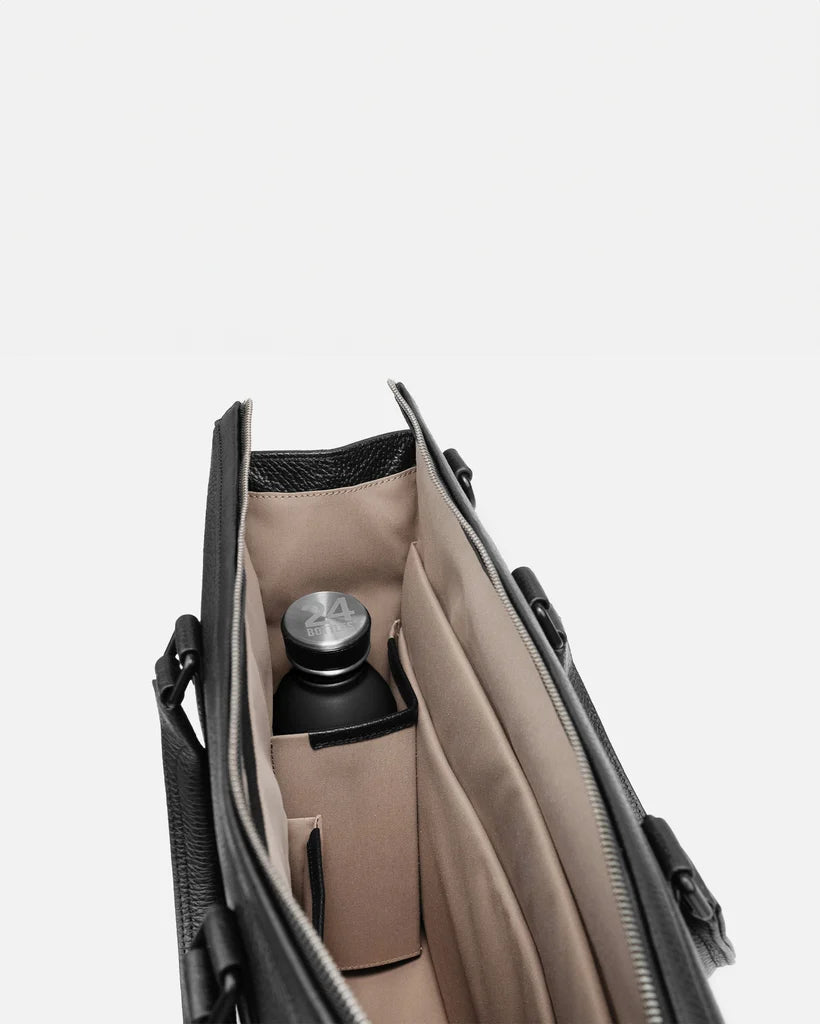 Grams(28) 178 Journeyman Briefcase - Pebbled Black