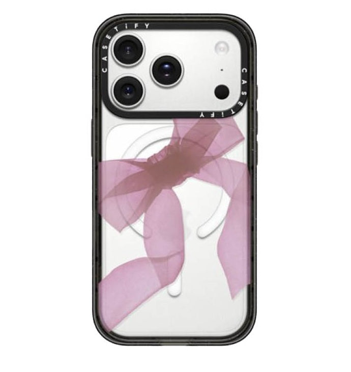 CASETiFY Magsafe Impact Case for iPhone 17 Pro/Pro Max - Pink Organza Ribbon