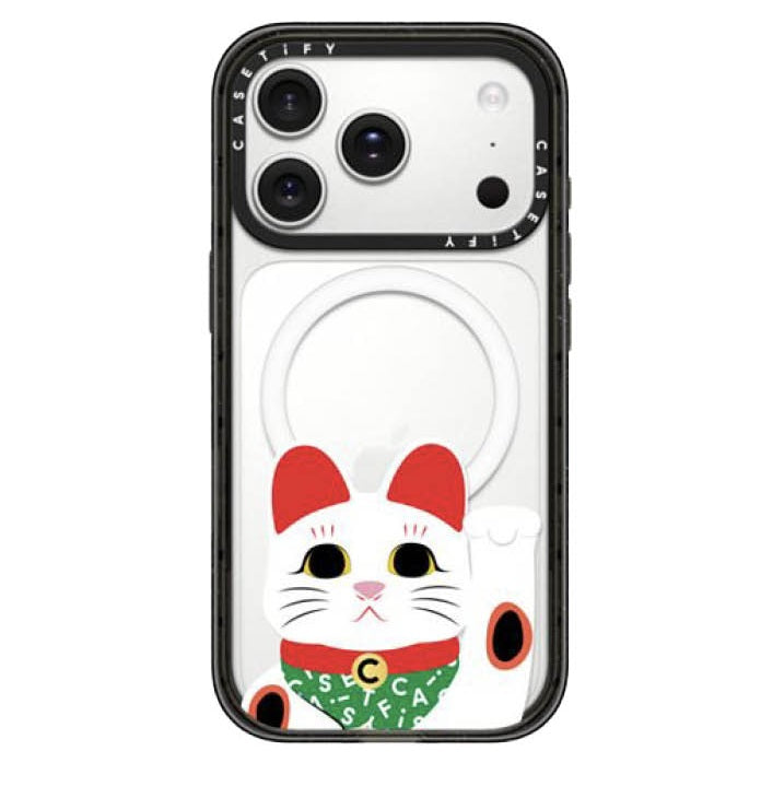 CASETiFY Magsafe Impact Case for iPhone 17 Pro/Pro Max - Waving Lucky Cat