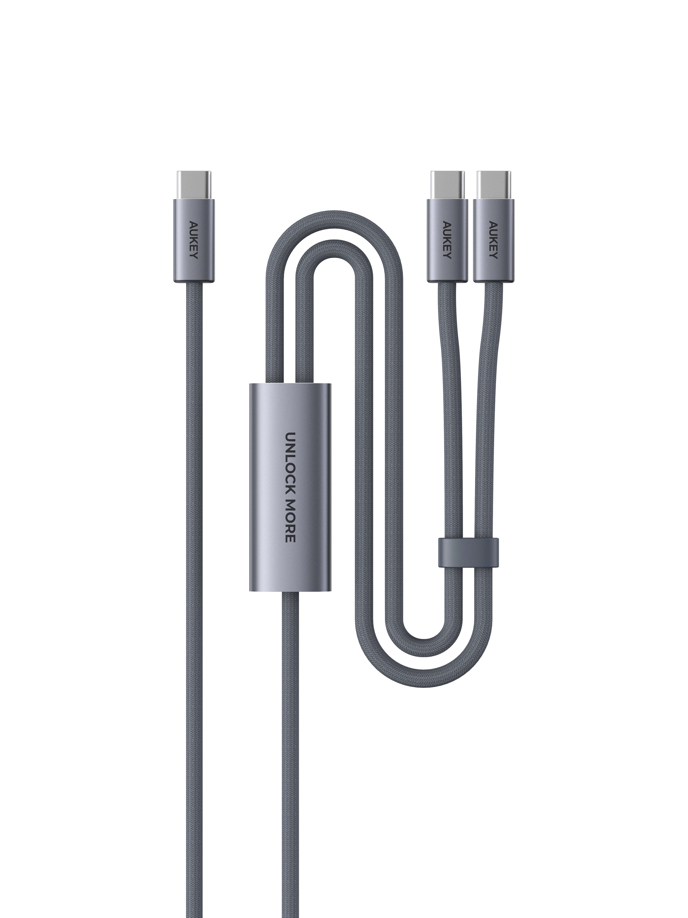 Aukey CB-DCC141 / CB-DCC142 CB-Circlet Blink 140W 1m/2m 2-in-1 DTY Braided USB-C to USB-C Cable
