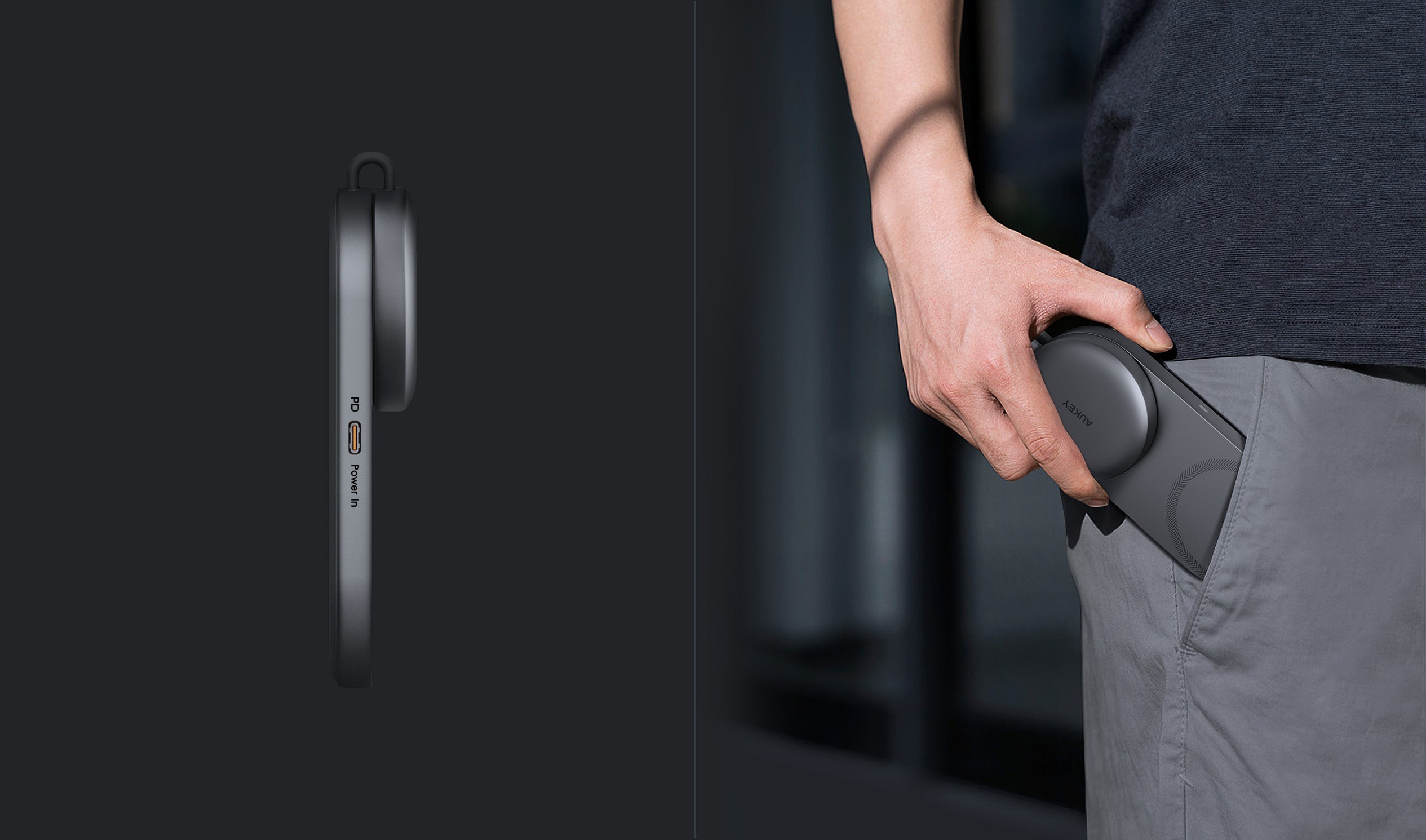 Aukey LC-MC314 MagFusion C Pro Qi2.2 25W Foldable 3-in-1 Magnetic Fast Wireless Charger