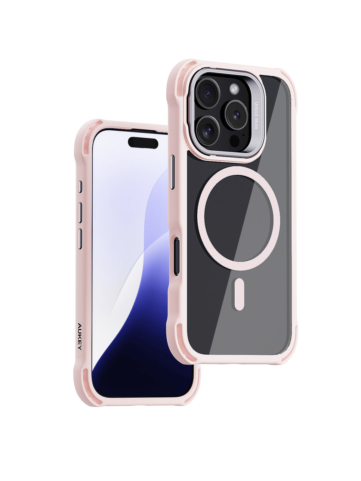 AUKEY PC-TM22 ClearView Elite Magnetic Hardshell Phone Case with Kickstand for iPhone 16 / 16 Plus / 16 Pro / 16 Pro Max