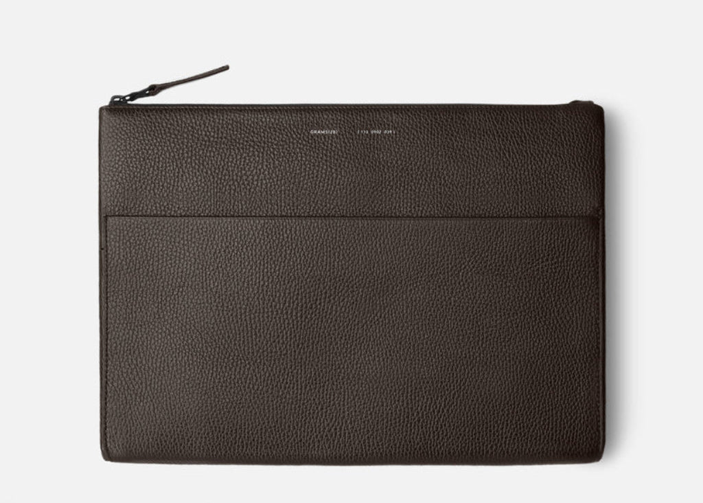 Grams(28) 114 Leather Folio for Macbook Air/Pro 13" | Pebbled