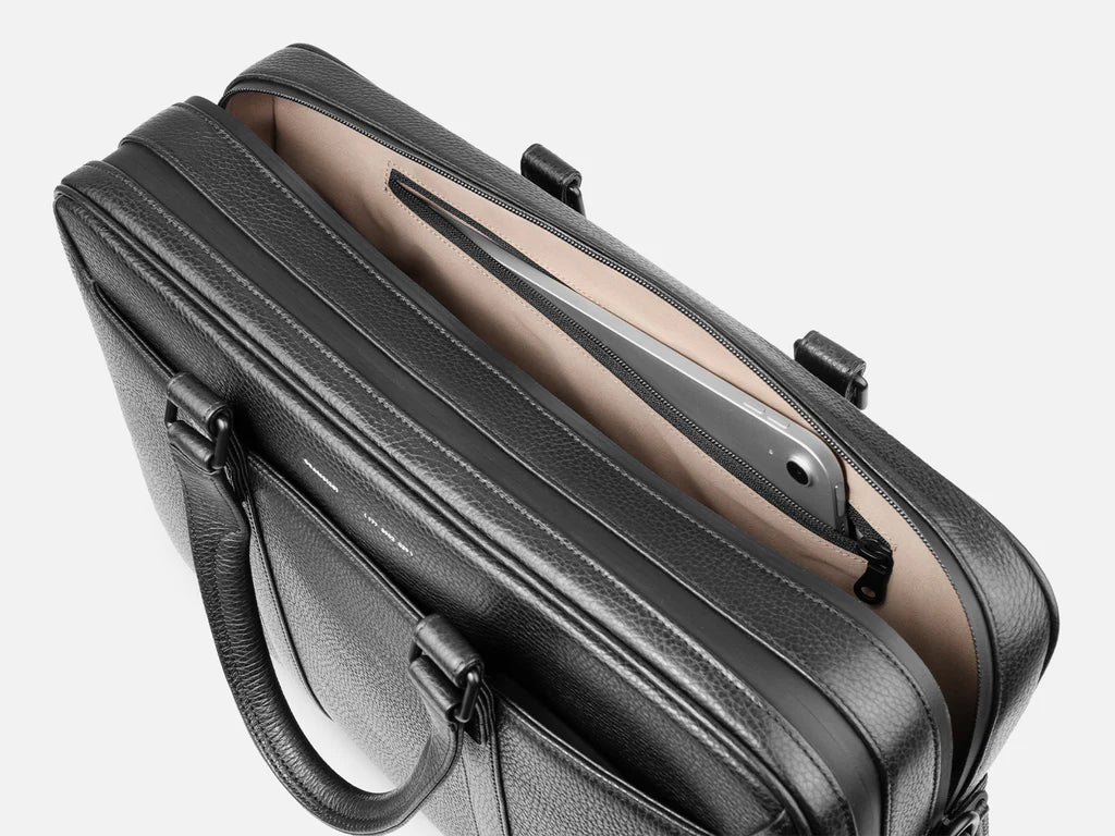 Grams(28) 177 Dual Briefcase - Pebbled Black