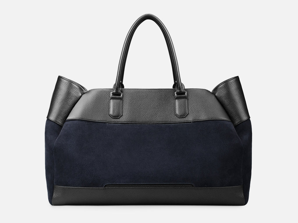 Grams(28) 184 Weekender Tote Bag - Pebbled Suede Black