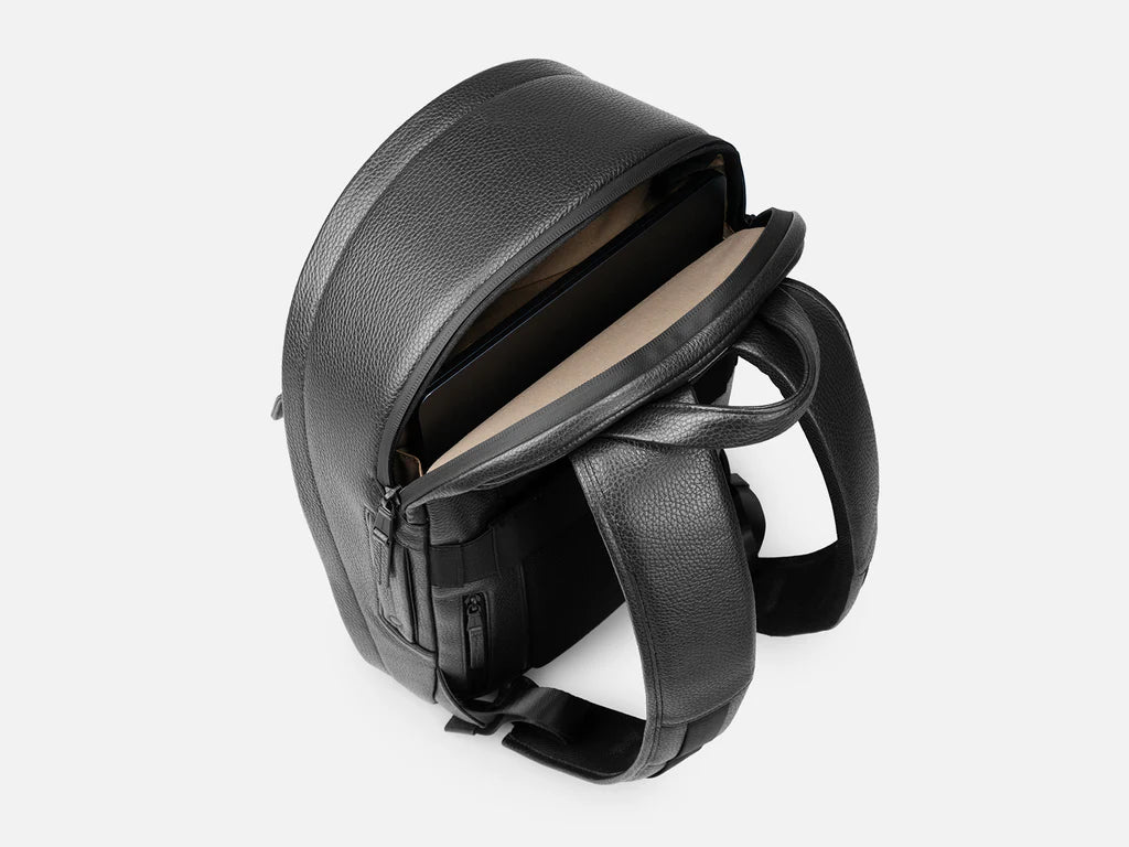 Grams(28) 151 Stealth Backpack - Pebbled Black + Suede Navy