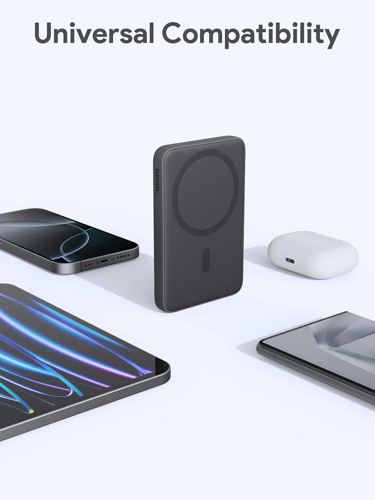 Aukey PB-MS03 MagFusion Slim 5000mAh Magnetic Wireless Power Bank