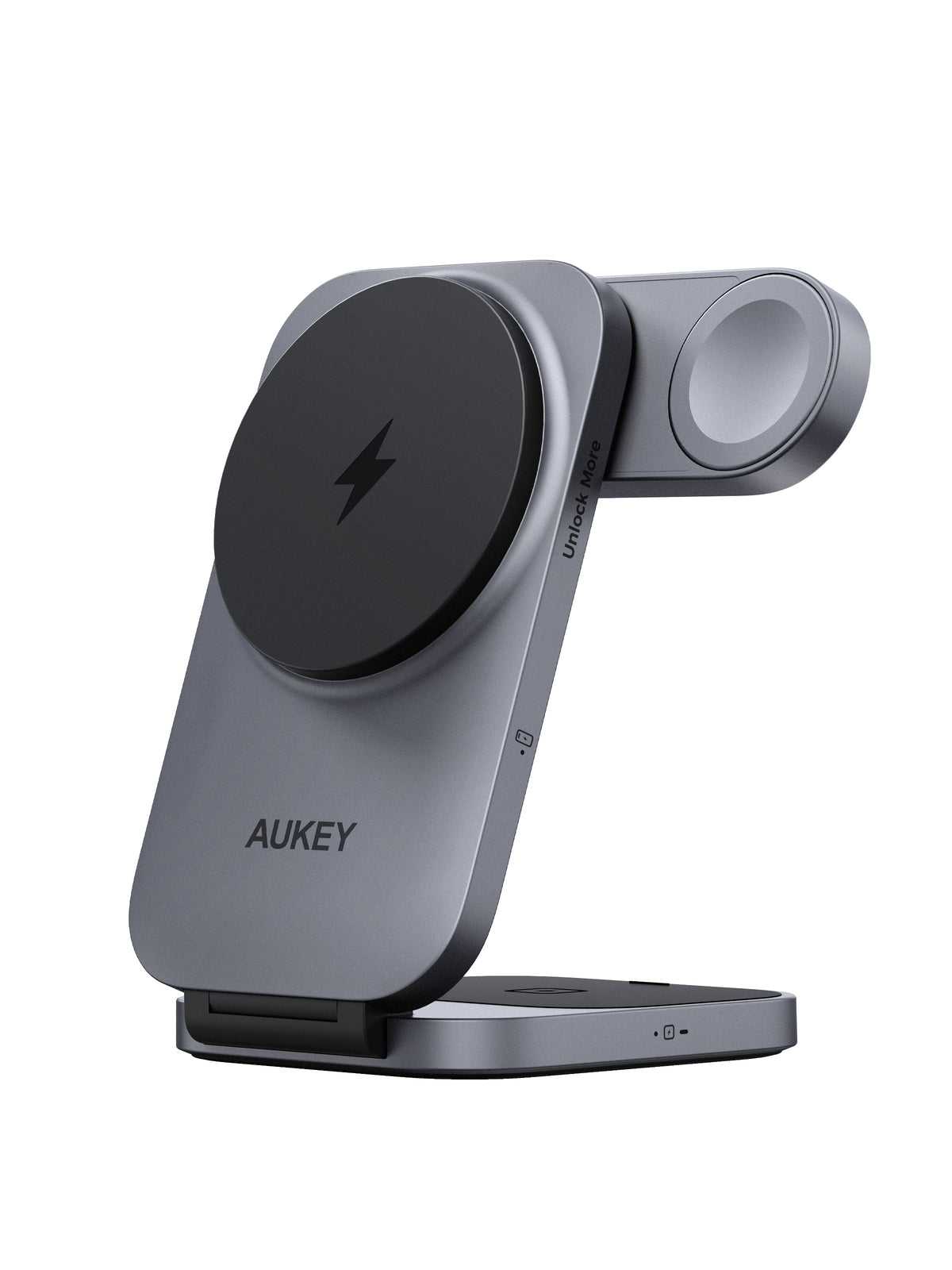 Aukey LC-MC319B MagFusion Z Plus Lite 3-in-1 Foldable Qi2 Magnetic Fast Wireless Charger