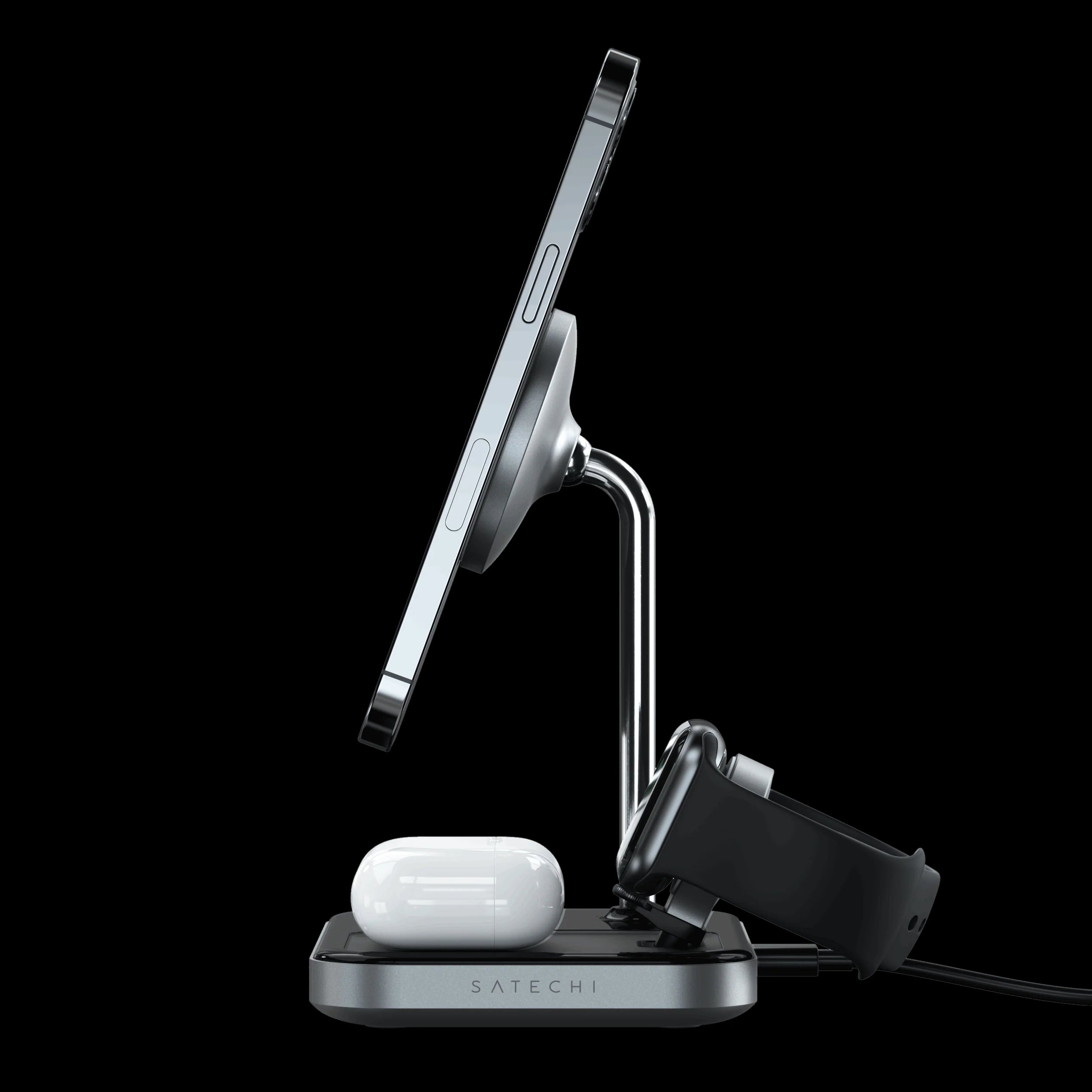 Satechi 3-in-1 Magnetic Wireless Charging Stand