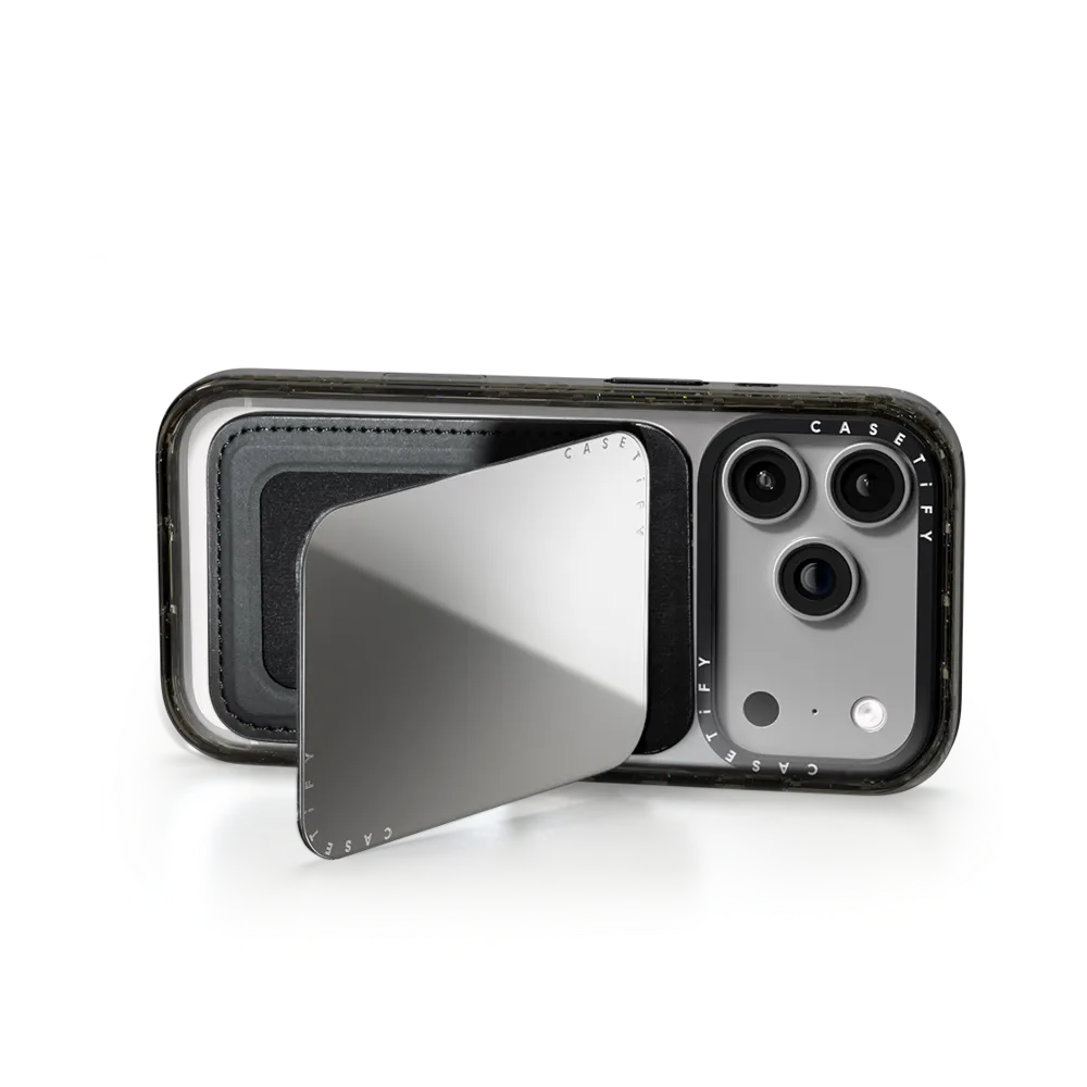 CASETiFY Magsafe Snappy Cardholder Stand - Mirror Silver