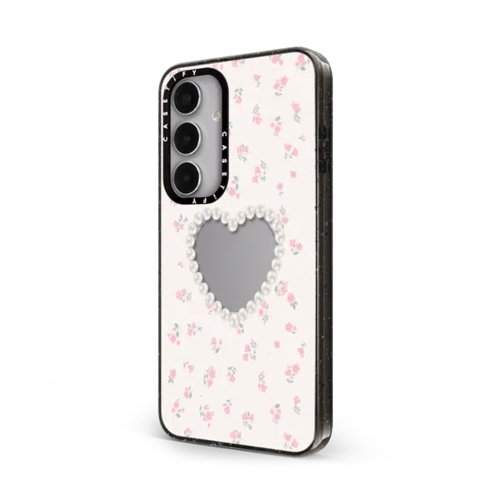 CASETiFY Magsafe Impact Case for S25 Plus - Pearly Heart Clear Black