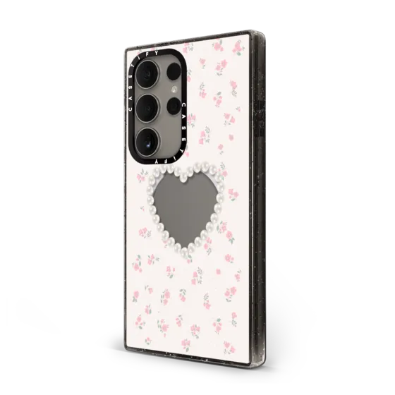 CASETiFY Magsafe Impact Case for S25 Ultra - Pearly Heart Clear Black