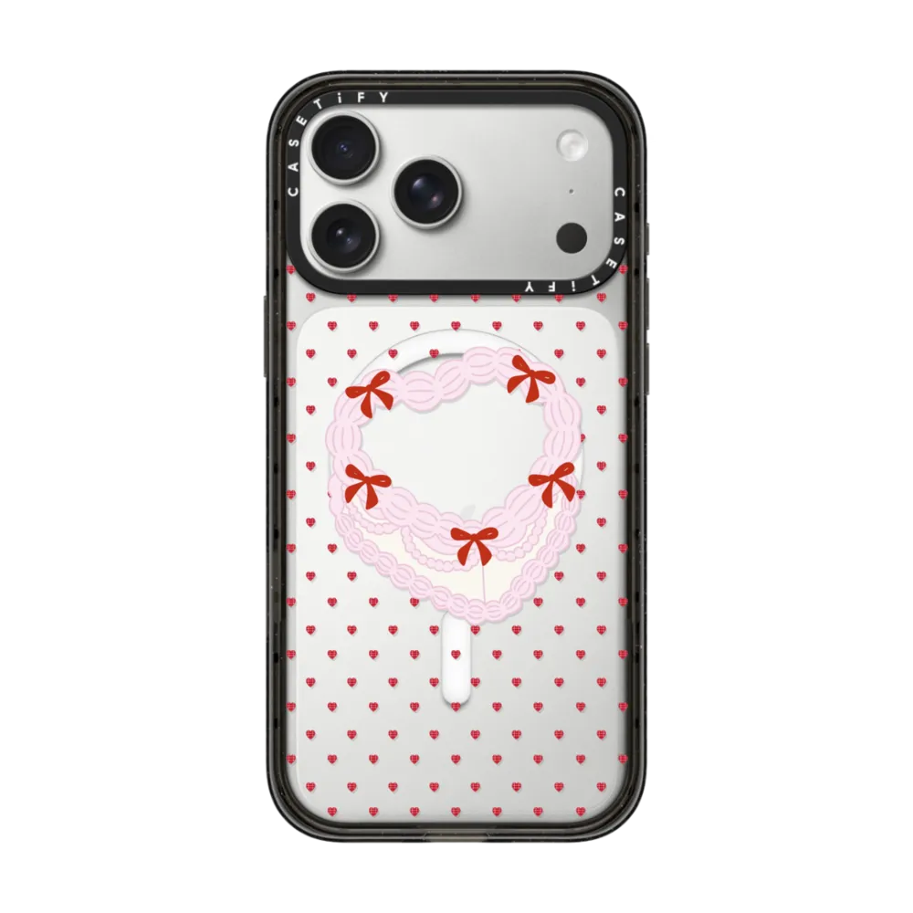 CASETiFY Magsafe Impact Case iPhone 18 / 17 Series - Heart Cake Clear Black