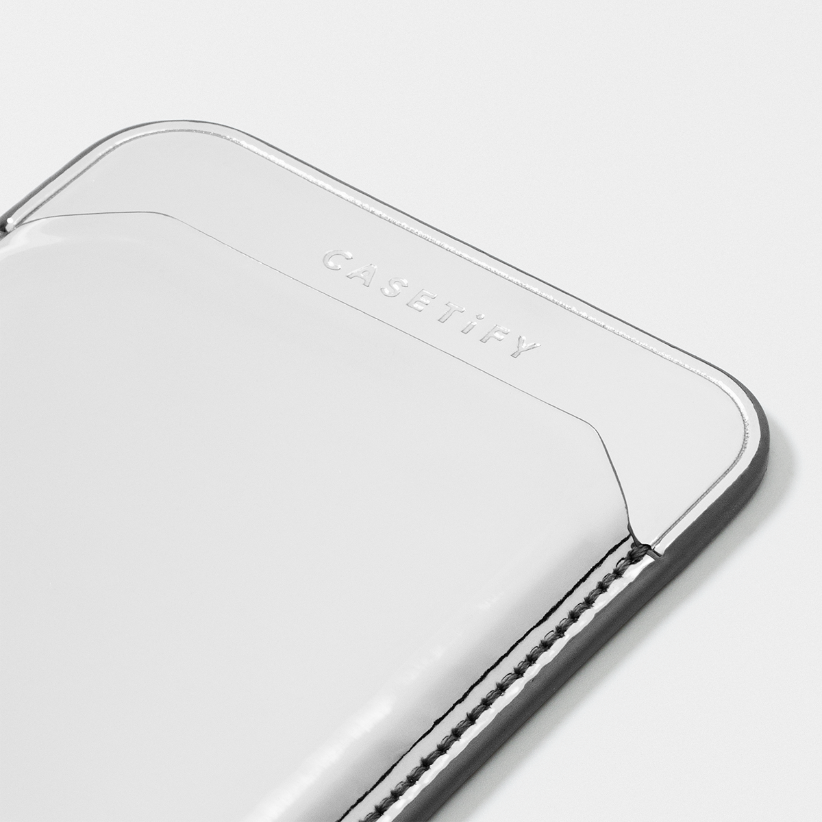 CASETiFY Magsafe Snappy Metallic Puffy Wallet - Silver