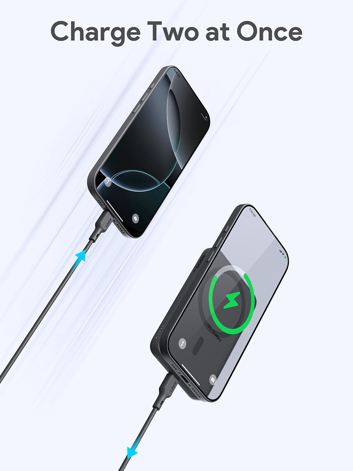 Aukey PB-MS03 MagFusion Slim 5000mAh Magnetic Wireless Power Bank