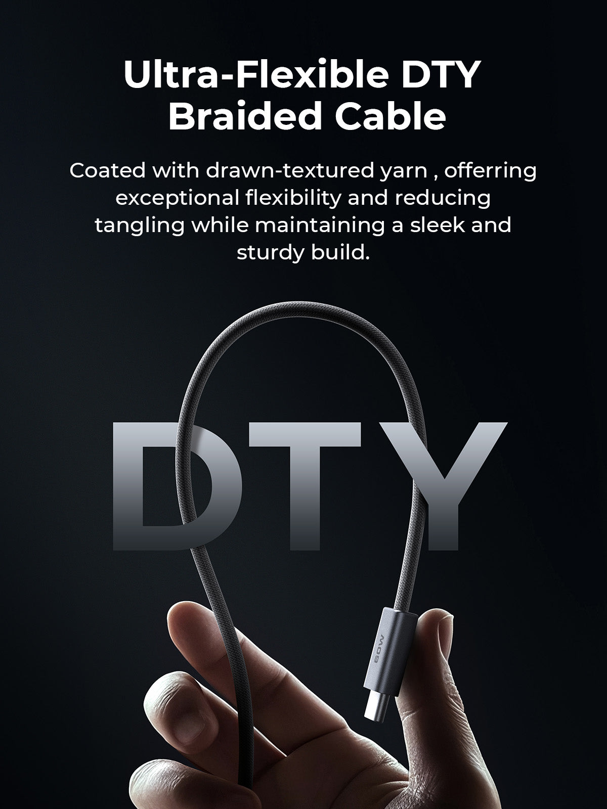Aukey CB-DCC061/CB-DCC062 Circlet Blink 60W 1m/1.8m DTY Braided USB-C to USB-C Cable