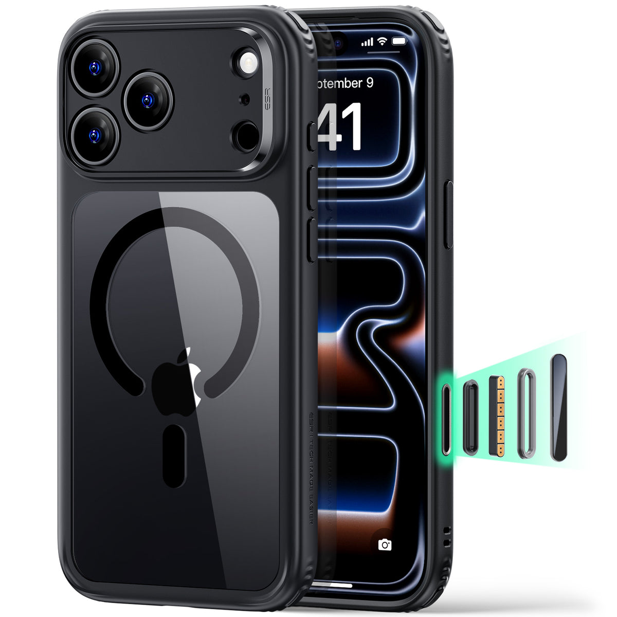 ESR iPhone 18 / 17 Pro / Pro Max Classic Hybrid Magsafe Case (Camera Control)