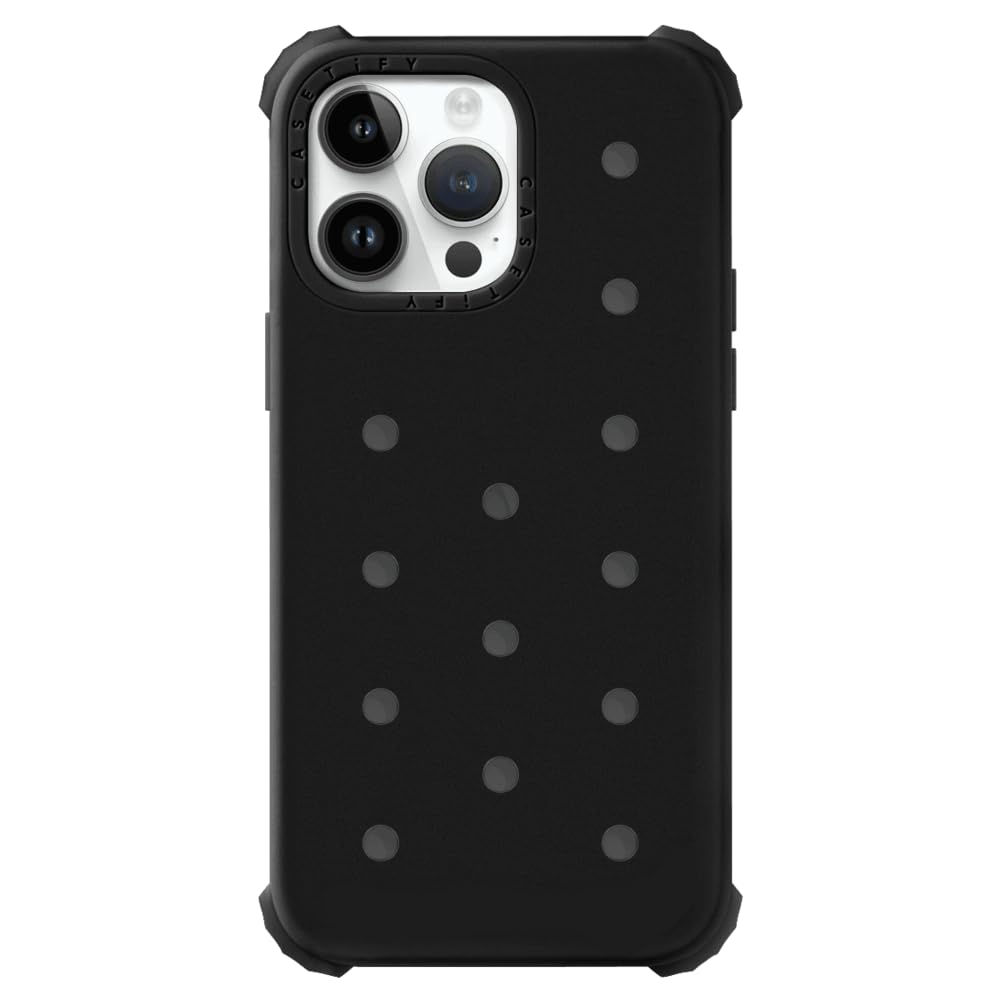 CASETiFY The Push-In Case for iPhone 14 Pro / 14 Pro Max - Diner Breakfast Black