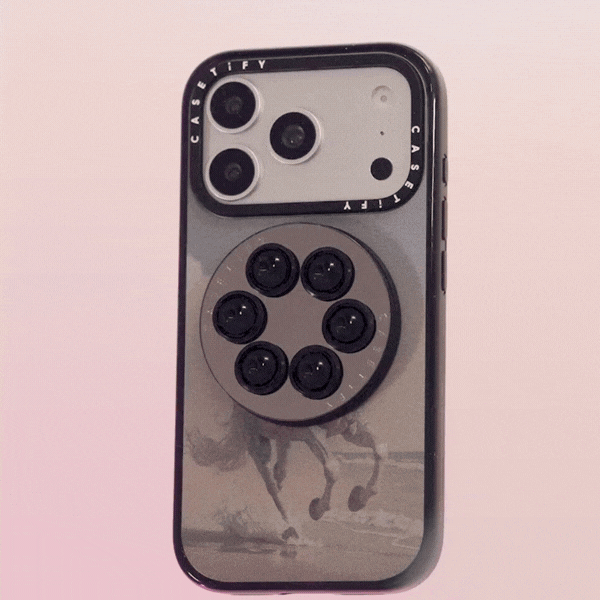 CASETiFY Magsafe Snappy Snap and Stick Mirror Grip Stand - Primrose Pink