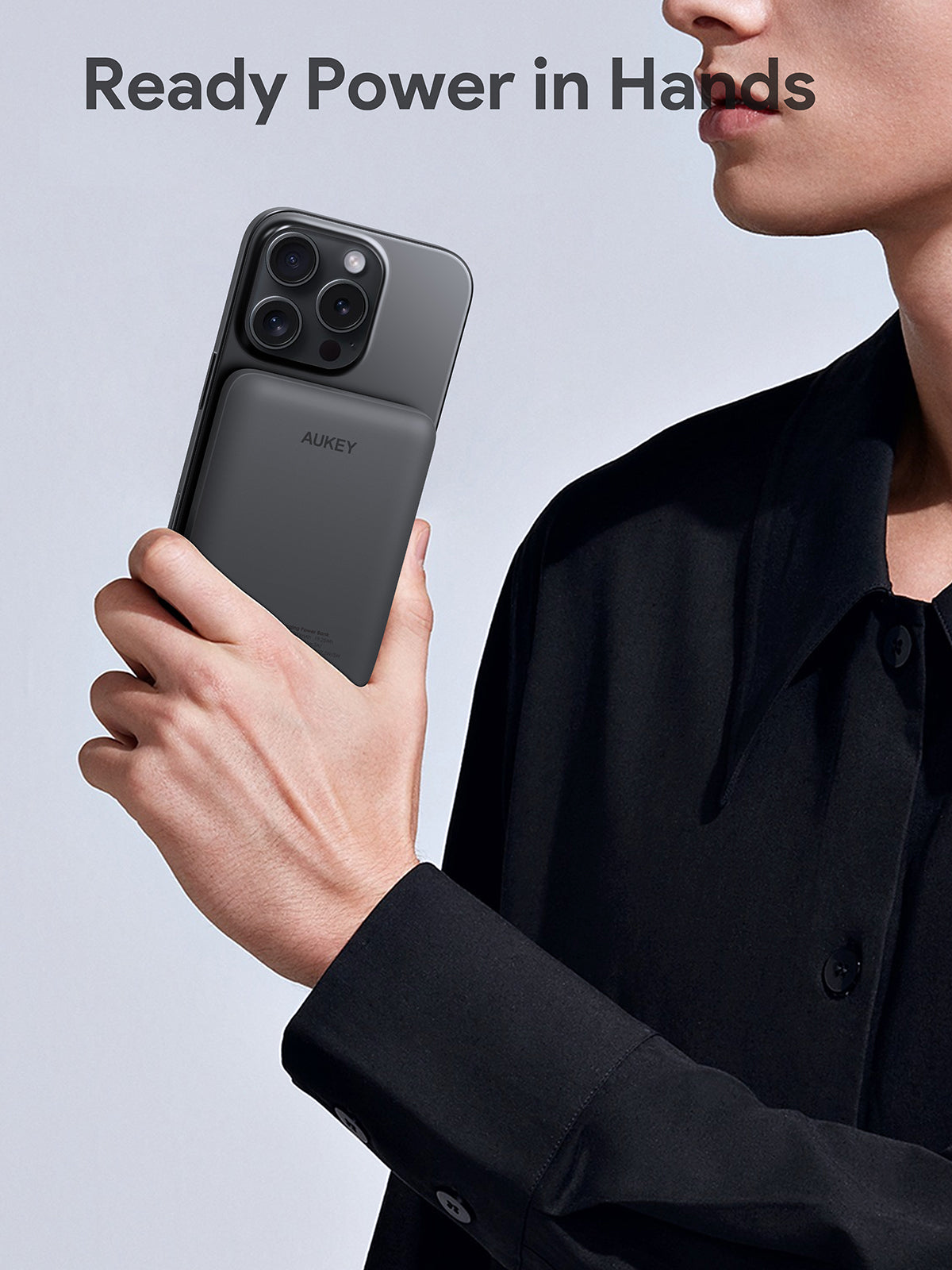 Aukey PB-MS03 MagFusion Slim 5000mAh Magnetic Wireless Power Bank