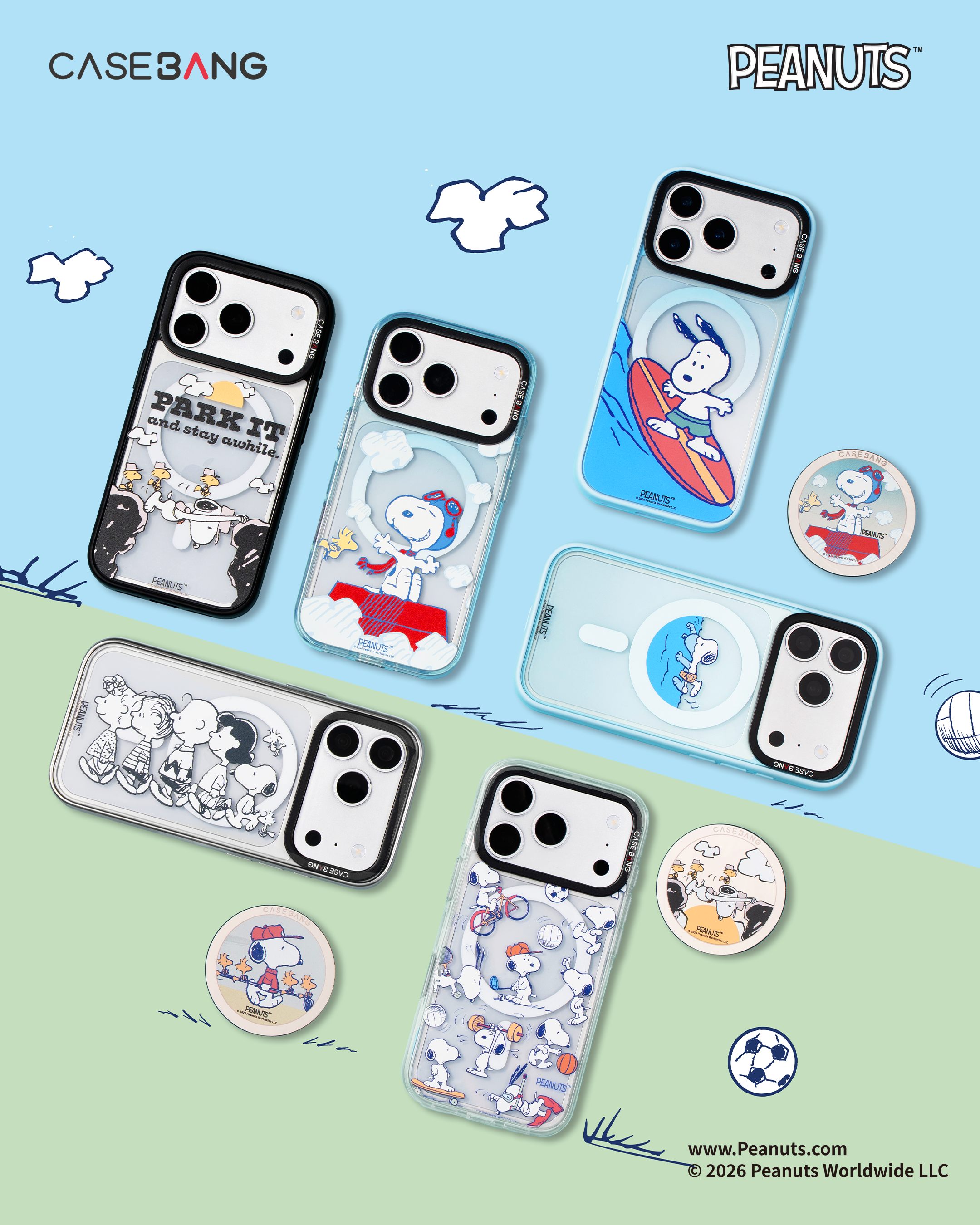 CASEBANG Snoppy Series - iPhone 17-15 Series | Snap-On Cover Only