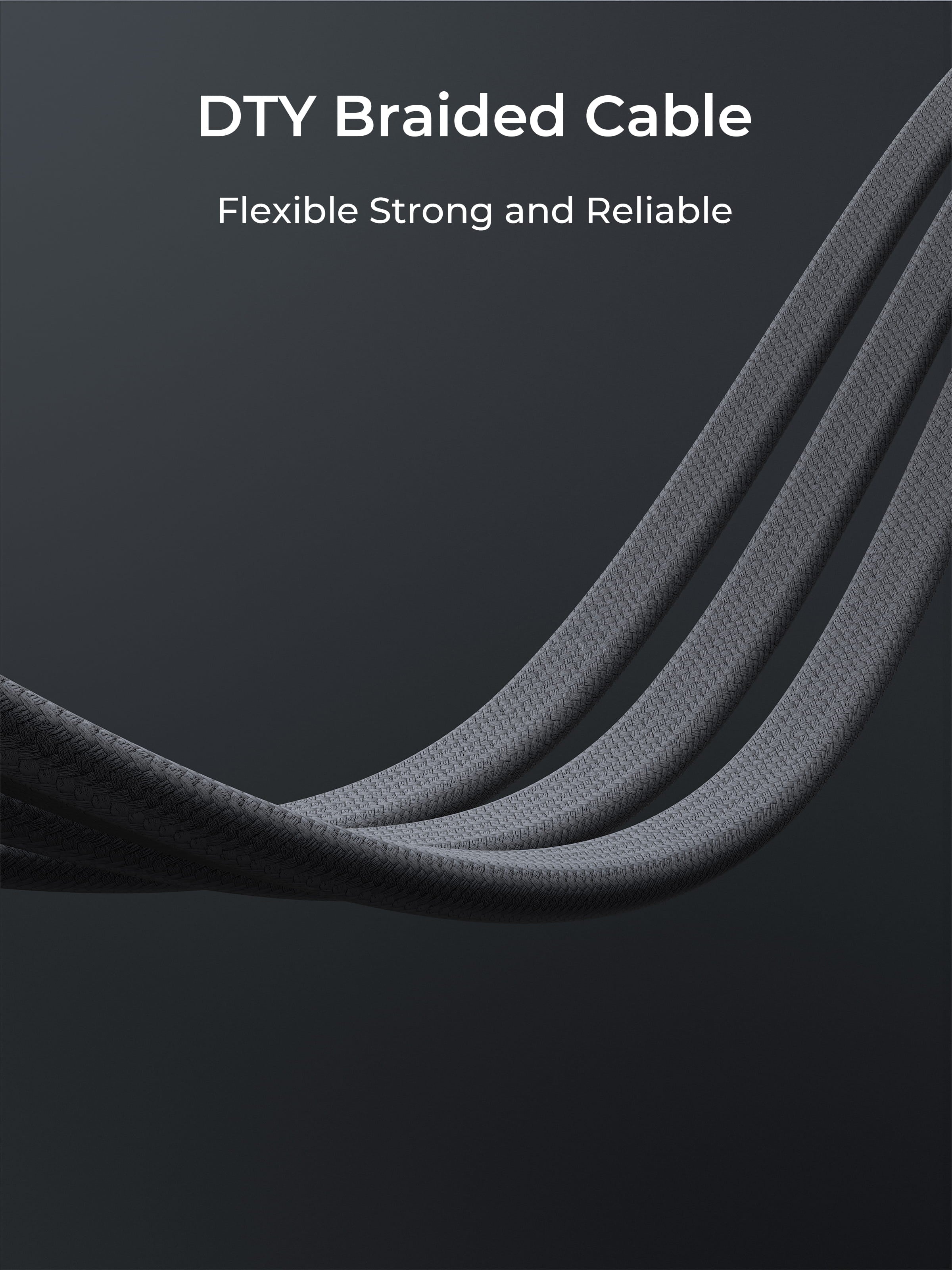 Aukey CB-DCC075 Circlet Blink 60W 1m DTY Braided USB-C to USB-C Magnetic Cable