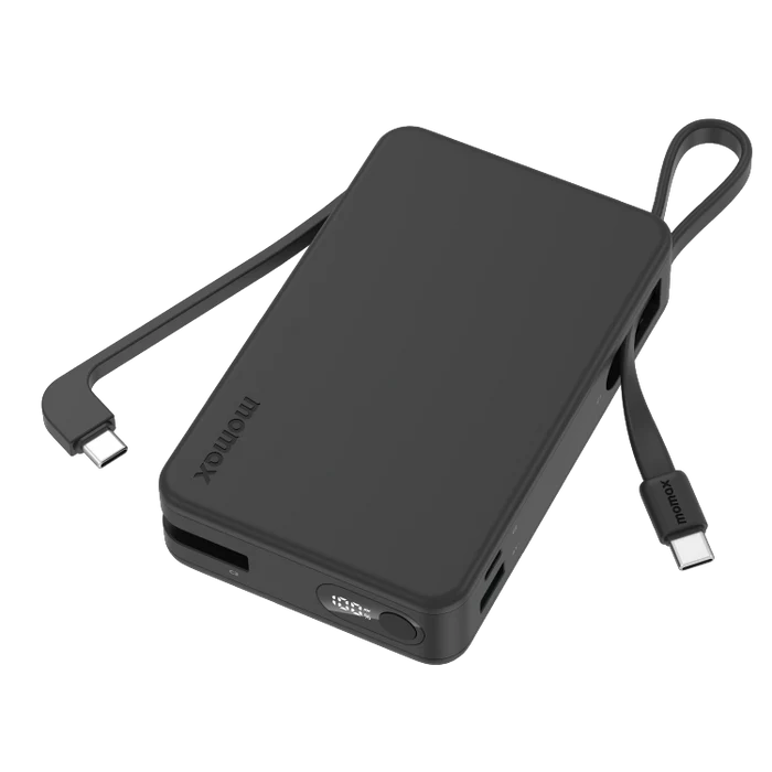 Momax IP139 1-Power Vital+ 20000mAh Battery Pack with Dual Built-in USB-C Cable