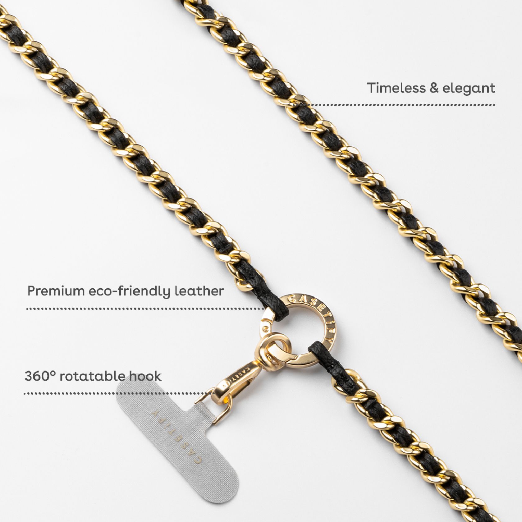 CASETiFY Cross Body Leather Chain Phone Strap