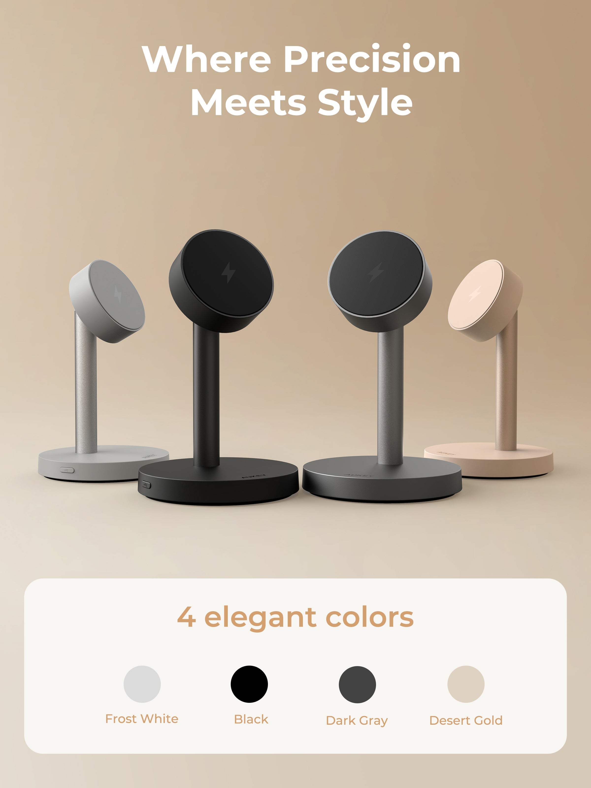 AUKEY LC-MC111 Qi2.2 MagFusion 1X 25W Magnetic Wireless Charging Station