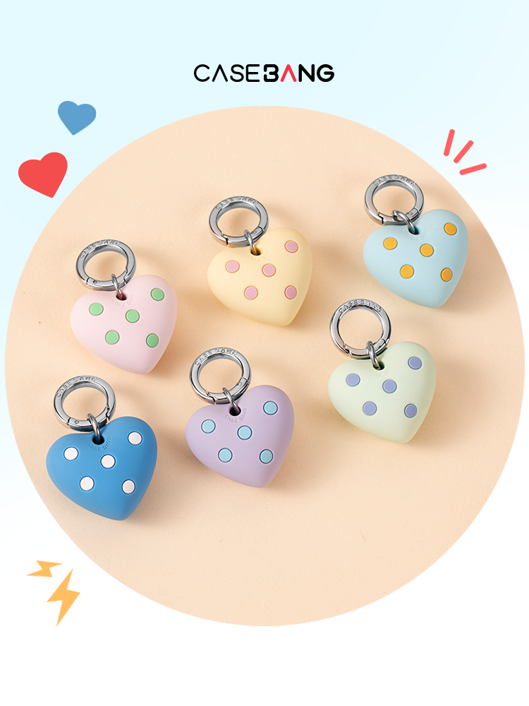 CASEBANG Phone Charm Pendant - Polka Dot Heart