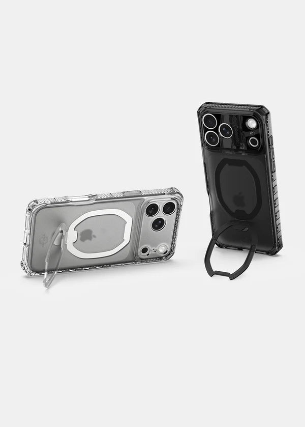 ITSKINS iPhone 18 / 17 Series Hybrid R Clear Case with Stand (MagSafe Compatible)