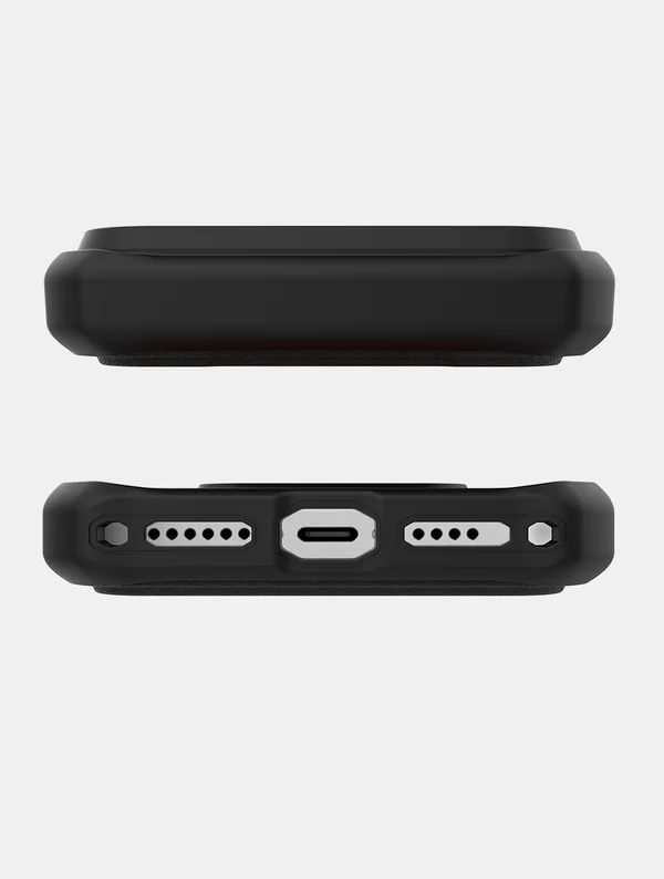 ITSKINS iPhone 18 / 17 Pro Hybrid R MagFolio (MagSafe Compatible) - Black and Transparent