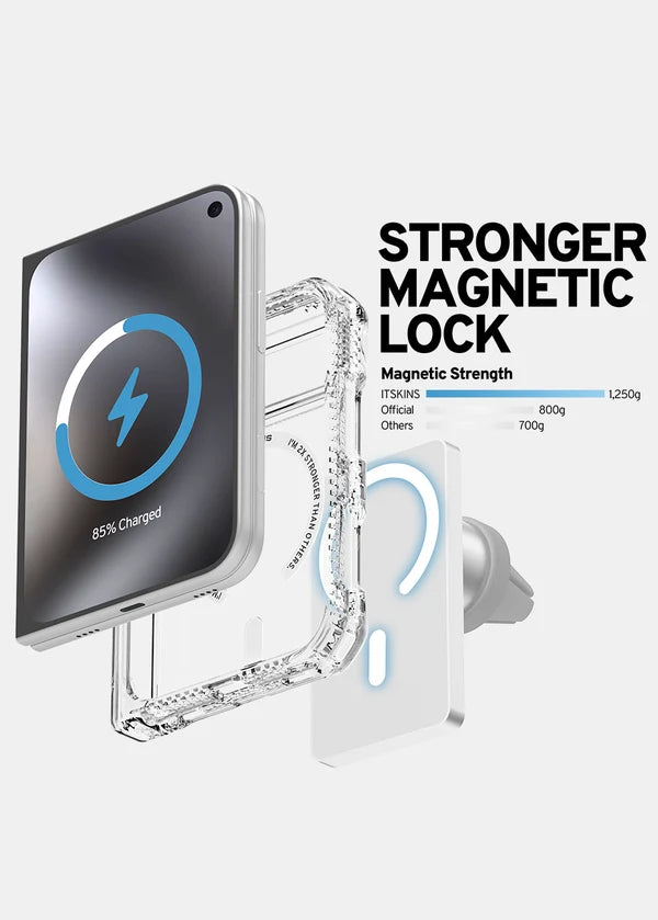 ITSKINS iPhone Duo - Hybrid R Clear Hinge with MagSafe - Transparent