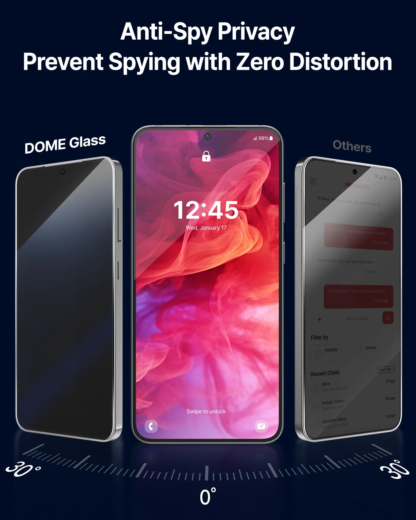 *Pre-Order*Whitestone DOME GLASS AR Privacy Tempered Glass Protector for S25 Plus