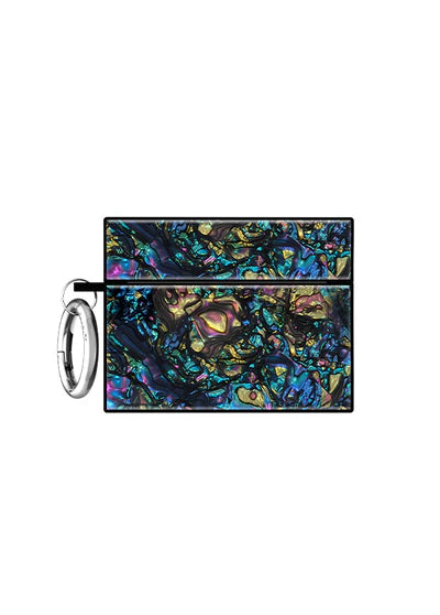 Flaunt AirPods Pro 3 SQUARE Case with Gold Ring Clip - Abalone Shell