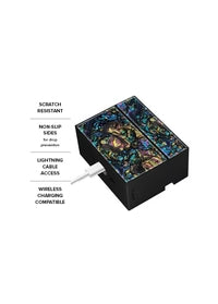 Flaunt AirPods Pro 3 SQUARE Case with Gold Ring Clip - Abalone Shell