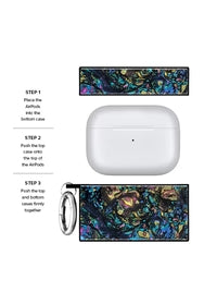 Flaunt AirPods Pro 3 SQUARE Case with Gold Ring Clip - Abalone Shell