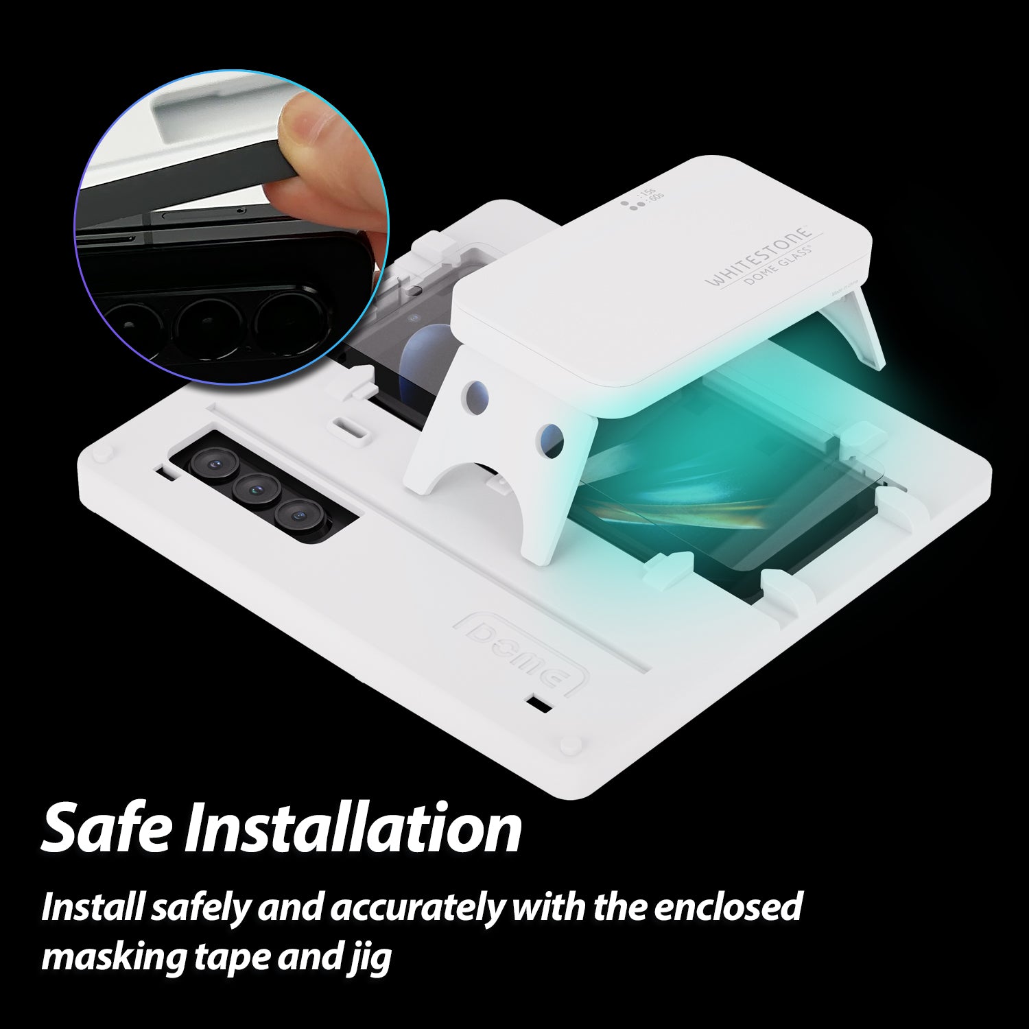 Whitestone Dome Glass Samsung Galaxy Z Fold 5 Full Tempered Glass Shield with Liquid Dispersion Tech - 2 PACK