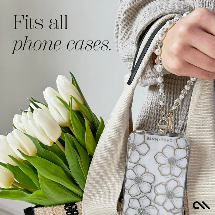 Case-Mate Phone Charm - Beaded Crystal Pearl