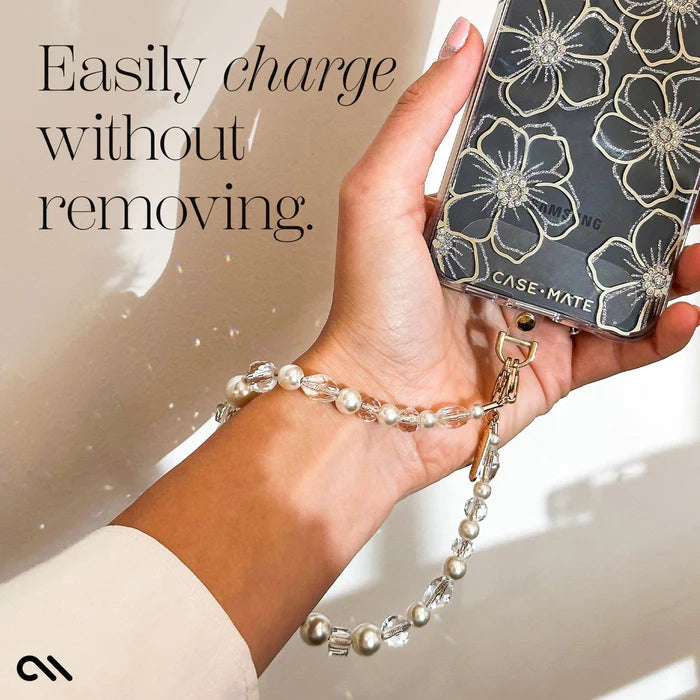 Case-Mate Phone Charm - Beaded Crystal Pearl