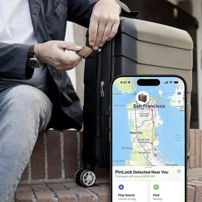 Momax BR15 PinLock TSA Padlock with Find My Locator